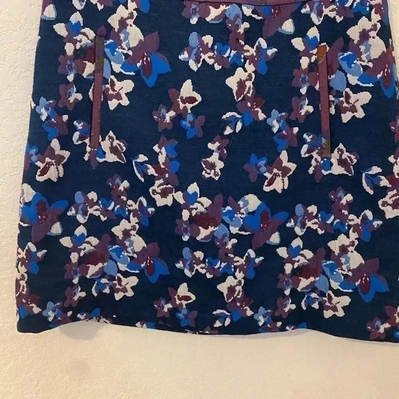 Anthropologie Maeve Cardana Purple Blue Floral Mini Skirt Size 0 - Picture 3 of 9